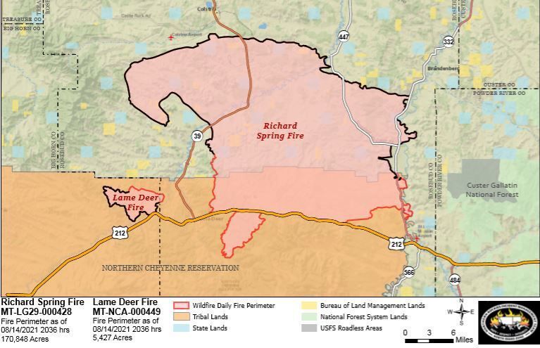 Richard Spring fire Sunday map